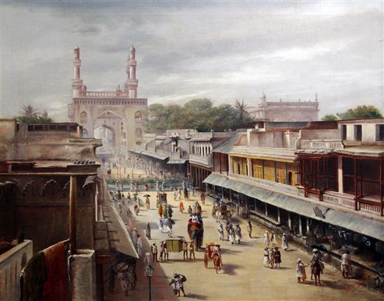 Studio of Lala Deon Dayal (Indian, 1844-1910) View of Hyderabad, (Secunderabad) 24 x 30in.